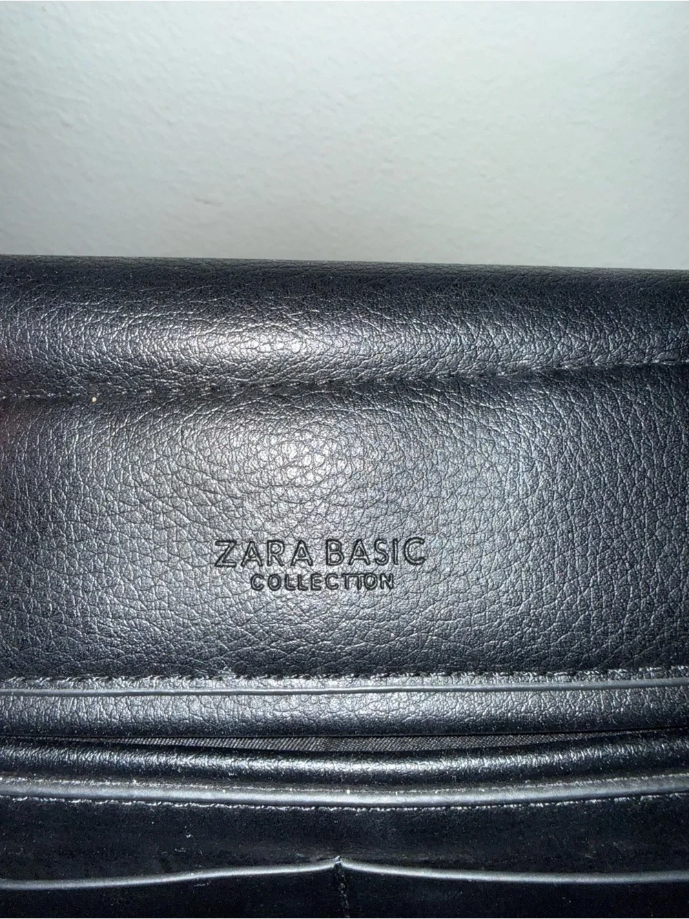 Zara Black Faux Leather Backpack